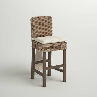 Flat rattan counter discount stool